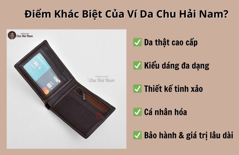 Ví Da Nam Chu Hải Nam nổi bật với chất lượng cao cấp và giá trị bền vững