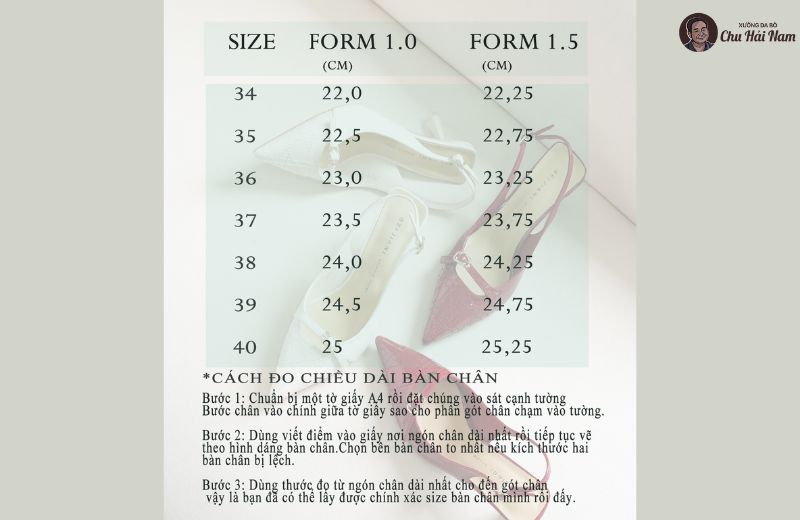 So sánh size form thường và form 1.5