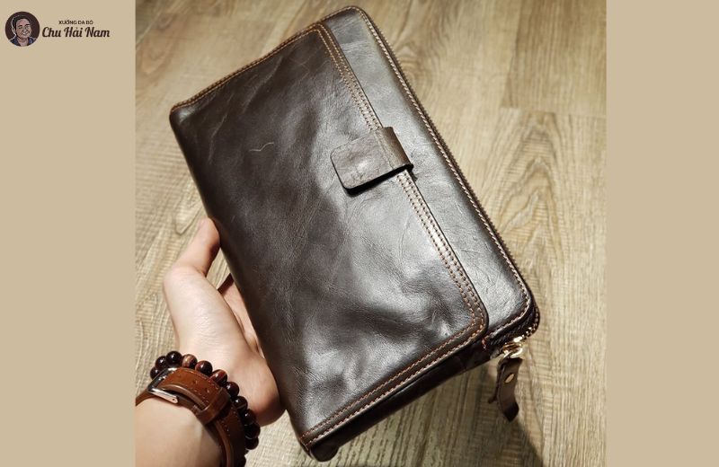 Ví cầm tay nam da bò nhập khẩu chính hãng tại Chu Hải Nam