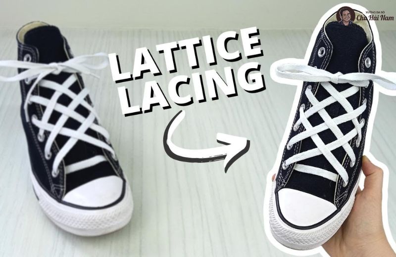 Kiểu buộc Lattice – tạo lưới đan chéo dày, siêu ấn tượng