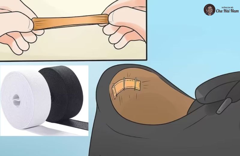 Dây chun giúp thu gọn phần cổ giày, phù hợp với giày lười hoặc giày vải.