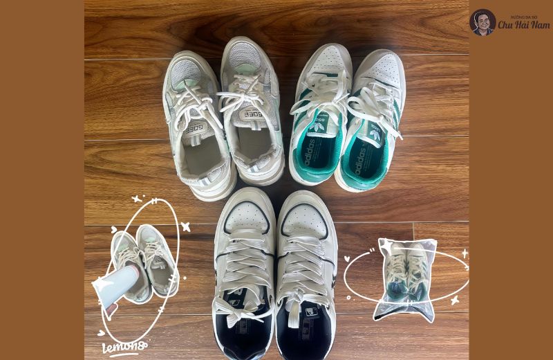 Luân phiên giày giúp thông thoáng và giảm mùi hôi.