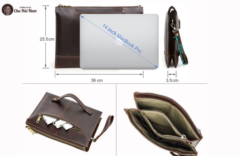 Ví cầm tay nam có thiết kế gọn gàng nhưng đựng được nhiều đồ dùng