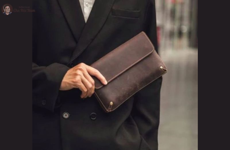 Ví cầm tay nam không khóa kéo - Phong cách tối giản, basic nhưng sang trọng