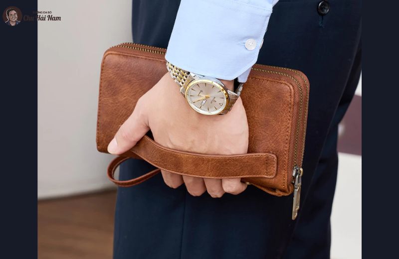 Ví dài nam có khóa kéo – Bảo vệ tối đa tiền và giấy tờ.