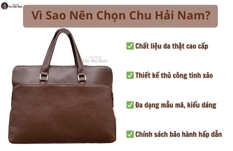 Điểm khác biệt làm nên đẳng cấp túi xách da Chu Hải Nam