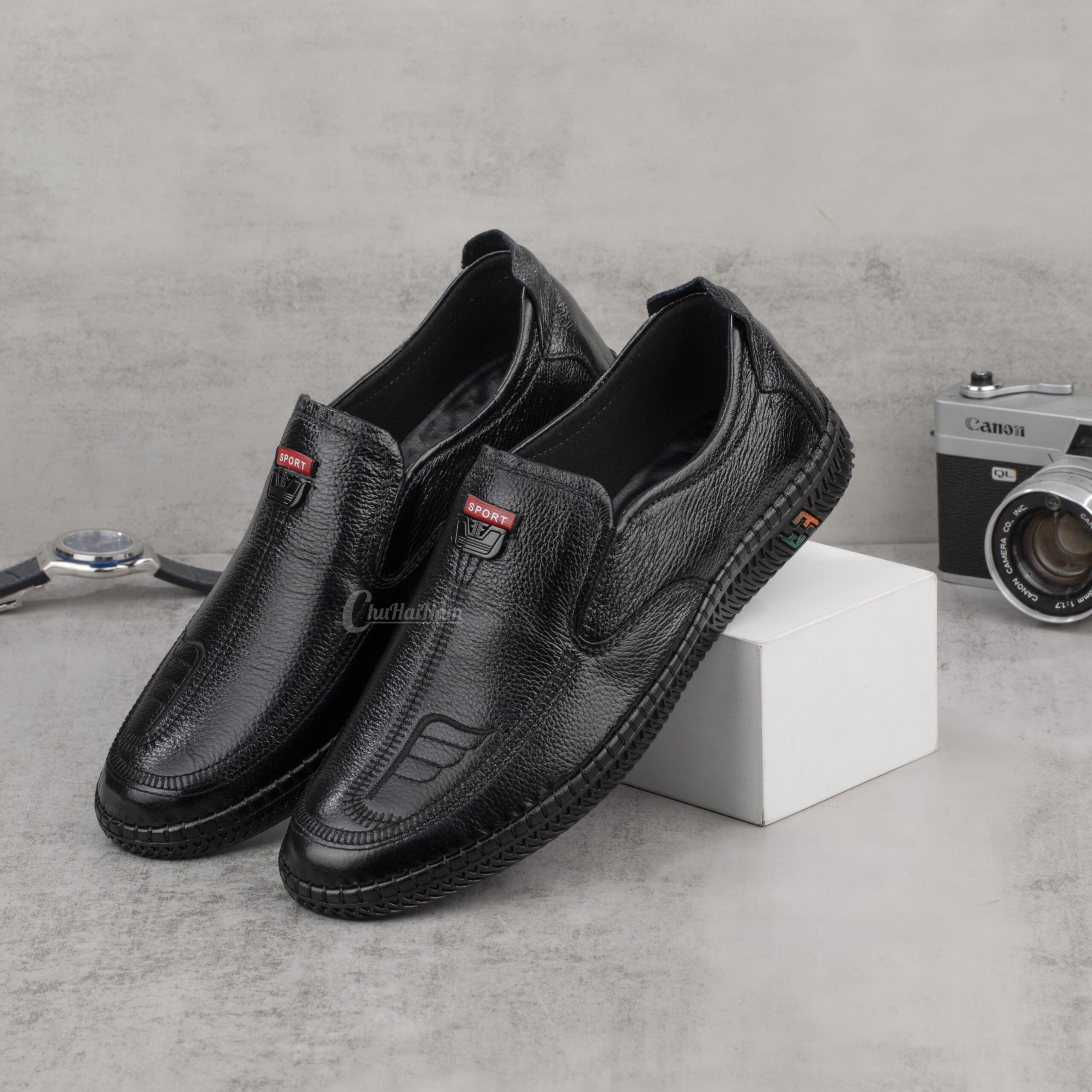 L366 - Giày Lười Da Bò