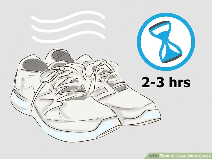 Để giày của bạn khô hoàn toàn trong 2-3 giờ