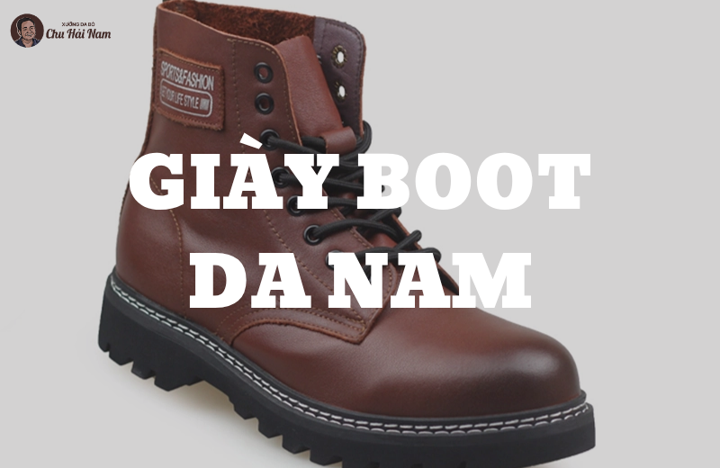 Giày boot da nam