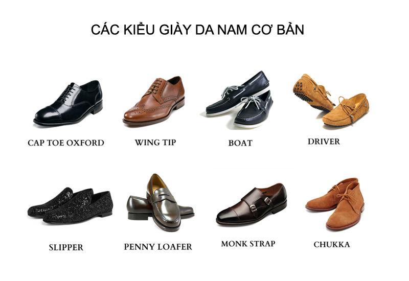 8 kiểu giày da nam cơ bản bạn nên biết