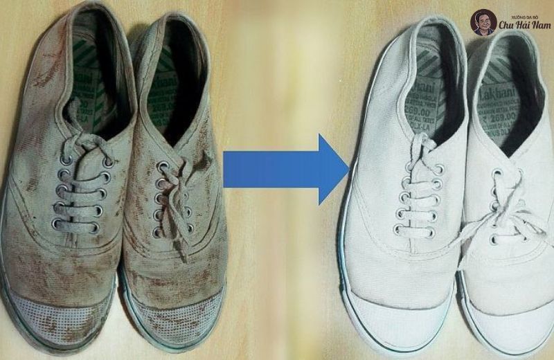 Cách tẩy vết ố vàng trên giày trắng