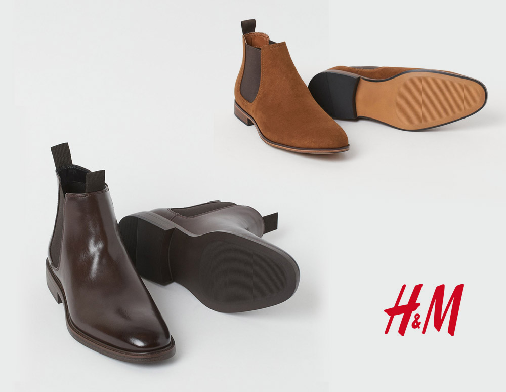 Chelsea boot H&M có những mẫu giày chelsea boot da lộn. Vẫn giữ nét cổ điển với thiết kế đơn giản nhưng sang trọng và thanh lịch.